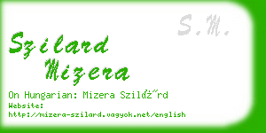 szilard mizera business card